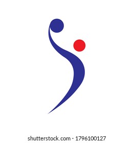 Basketball sport logo illustration design. Silhouette symbol. vector