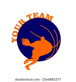 basketball sport logo. with minimalist style. perfect for sportswear, basketball club t-shirt design, or basketball league