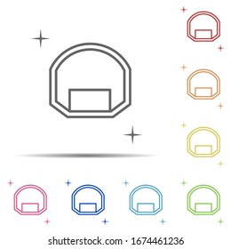 Basketball, sport multi color icon. Element of sport thin line icon on white background