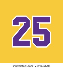 Basketball Sport Number Vector Template