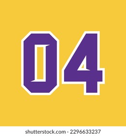 Basketball Sport Number Vector Template