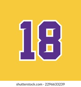 Basketball Sport Number Vector Template
