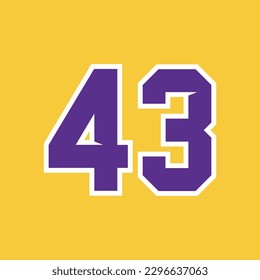 Basketball Sport Number Vector Template