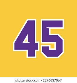 Basketball Sport Number Vector Template