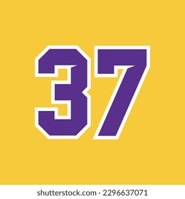 Basketball Sport Number Vector Template