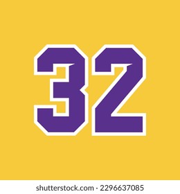 Basketball Sport Number Vector Template