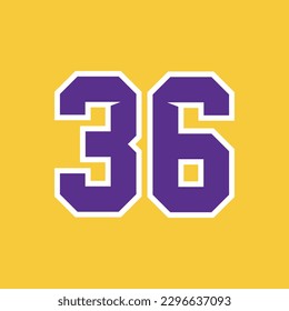 Basketball Sport Number Vector Template