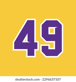 Basketball Sport Number Vector Template