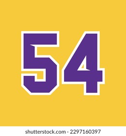 Basketball Sport Number Vector Template