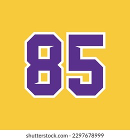 Basketball Sport Number Vector Template