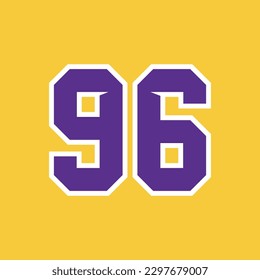 Basketball Sport Number Vector Template