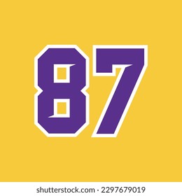 Basketball Sport Number Vector Template