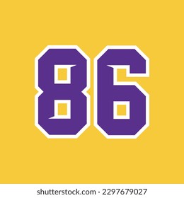 Basketball Sport Number Vector Template