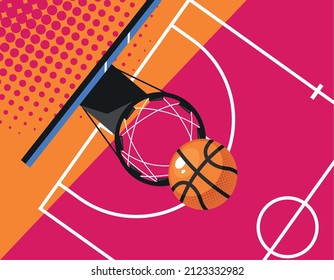 basketball sport point airview poster