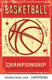 Basketball Sport Retro Pop Art Poster Signage