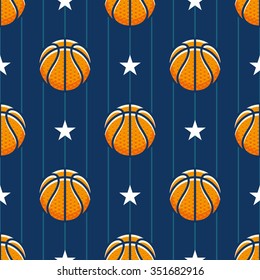 Basketball Sport Seamless Pattern