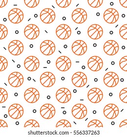 Basketball sport seamless pattern