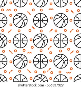 Basketball sport seamless pattern