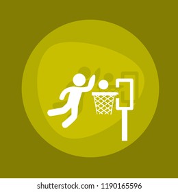 basketball sport sign logo icon, vector illustration