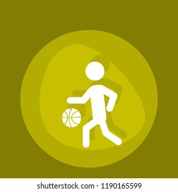 basketball sport sign logo icon, vector illustration