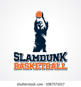 Basketball Sport Silhouette Logo Designs Template