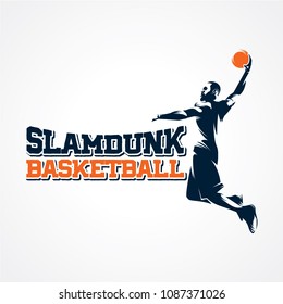 Basketball Sport Silhouette Logo Designs Template