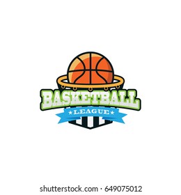 Basketball sport team logo