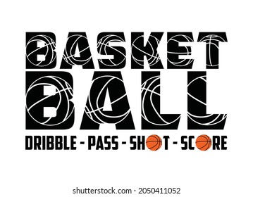 Basketball sport, typography graphic design, for t-shirt prints, vector illustration