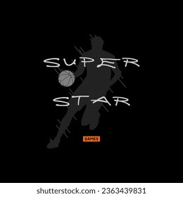 Basketball sport, typography graphic design, for t-shirt prints, vector illustration