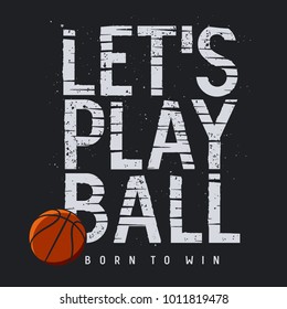 Basketball sport typography. Tee Shirt graphics. Inspirational motivational poster. Vector illustration.