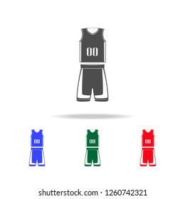 Basketball sport uniform  icons. Elements of sport element in multi colored icons. Premium quality graphic design icon. Simple icon for websites, web design, mobile app