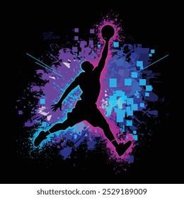Basketball sport vector illustration, perfect for t-shirts, hoodies, prints etc.