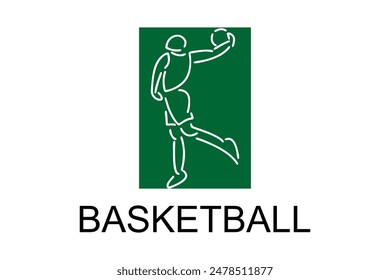 Basketball sport vector line icon. sport pictogram, vector illustration.