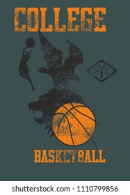 Basketball sports graphic design vector art
