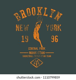 Basketball sports graphic design vector art