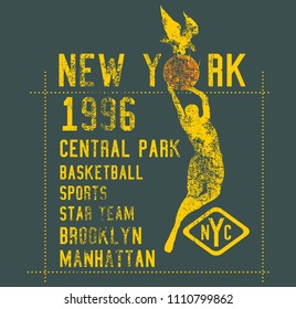 Basketball sports graphic design vector art