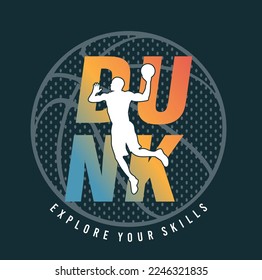 BASKETBALL, SPORTS GRAPHIC T SHIRT VECTOR DESIGNS AND OTHER USES.