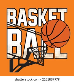 BASKETBALL, SPORTS GRAPHIC T SHIRTS VECTOR DESIGNS AND OTHER USES.