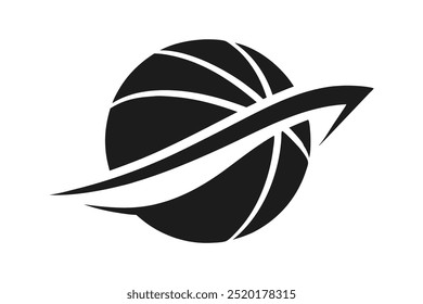 Basketball Sports logo vector art illustration.