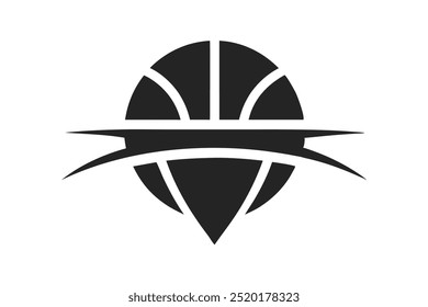 Basketball Sports logo vector art illustration.