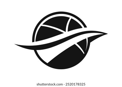 Basketball Sports logo vector art illustration.