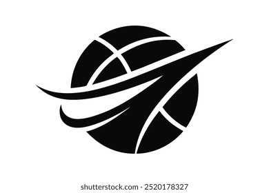 Basketball Sports logo vector art illustration.