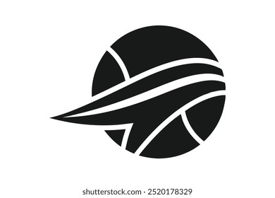 Basketball Sports logo vector art illustration.