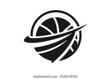 Basketball Sports logo vector art illustration.