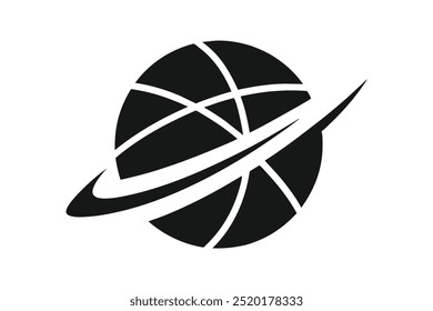 Basketball Sports logo vector art illustration.