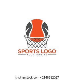 Basketball Sports Logo Vector Illustration 