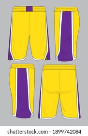 Basketball sports short template apparel