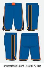 Basketball sports short template apparel