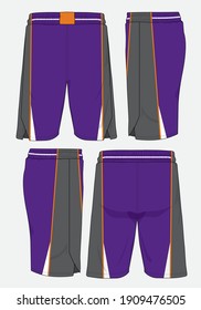 Basketball sports short template apparel