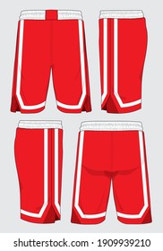 Basketball sports short template apparel